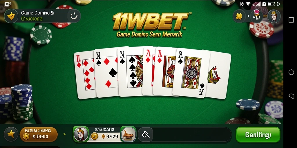 Screenshot gameplay seru dari 11WBET yang menunjukkan momen bermain domino.