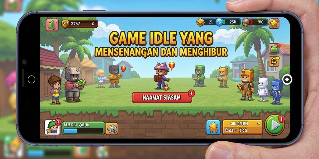 Screenshot utama menampilkan gameplay menarik dari 2757 dengan elemen Idle.