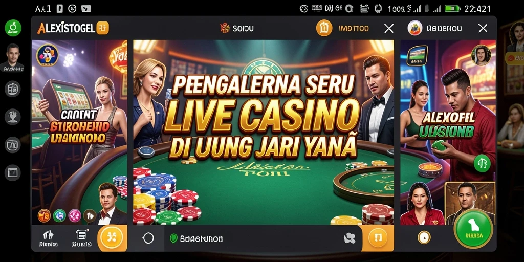 Tampilan menarik dari gameplay ALEXISTOGEL dengan dealer langsung.