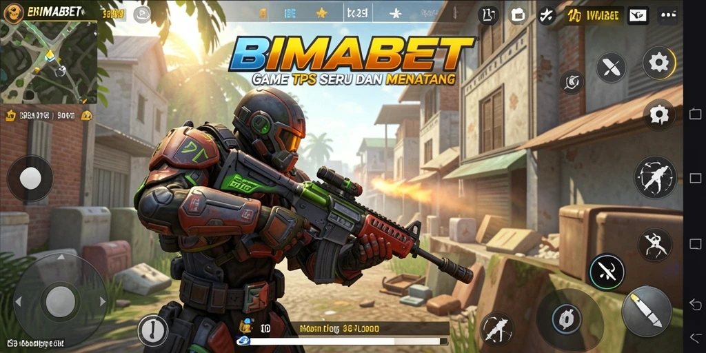 Tampilan gameplay seru dan penuh aksi di BIMABET.