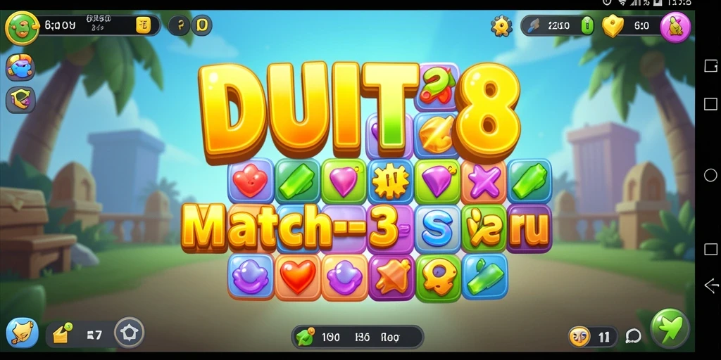 Tampilan gameplay <strong>DUIT8</strong> yang penuh warna dan seru.