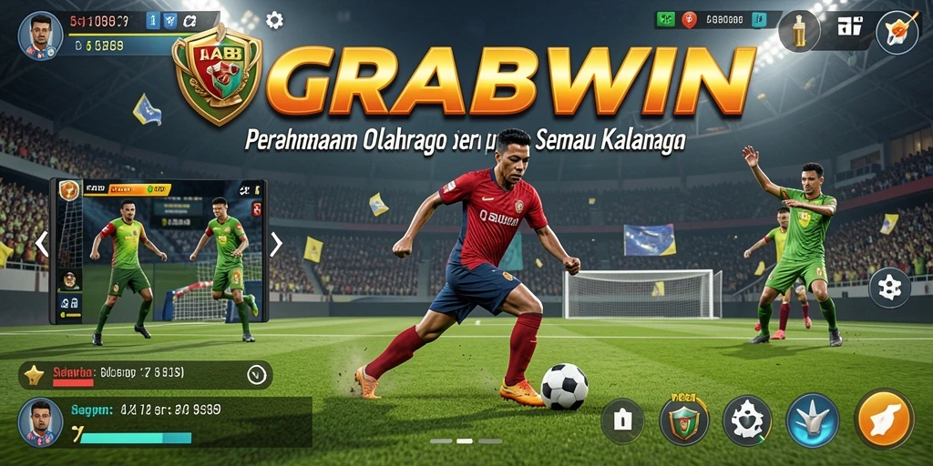 Tampilan gameplay dinamis dan seru dalam GRABWIN, cocok untuk semua penggemar olahraga.