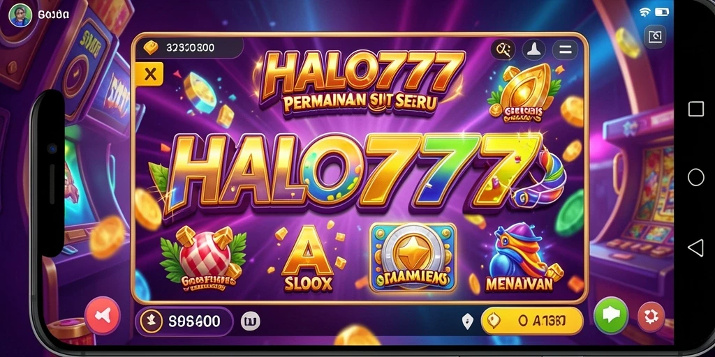 Tampilan gameplay HALO777 yang menampilkan gulungan Slot berputar.