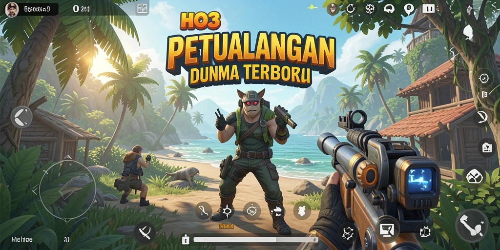 Tampilan menakjubkan dari gameplay HO3 dalam dunia terbuka.
