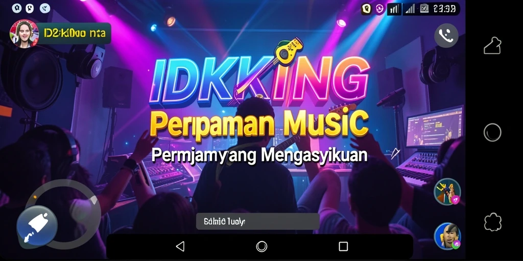 Screenshot gameplay IDRKING menampilkan suasana bermain musik yang vibrant dan interaktif.