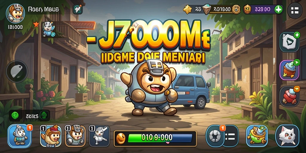 Tampilan gameplay J200M yang seru dan interaktif dalam genre Idle.
