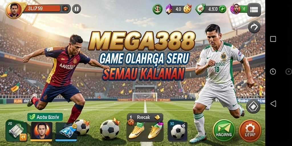 Tampilan gameplay seru dalam MEGA388 dengan aksi olahraga yang mendebarkan.