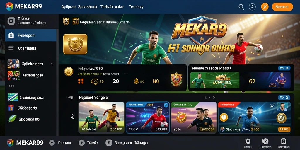 Tampilan antarmuka MEKAR99 saat memasang taruhan olahraga.
