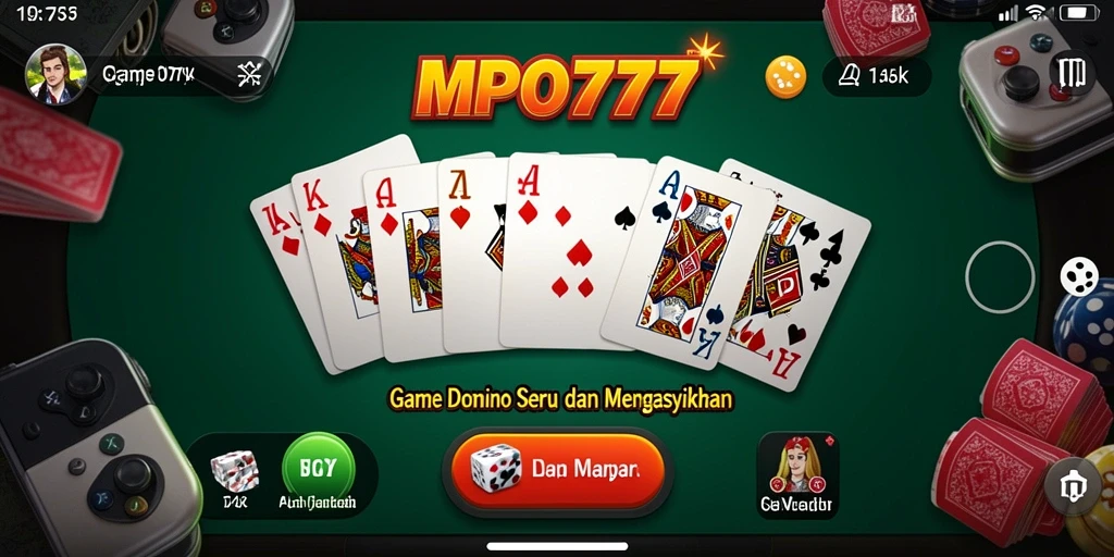 Screenshot gameplay MPO777 yang menunjukkan aksi seru permainan Domino.
