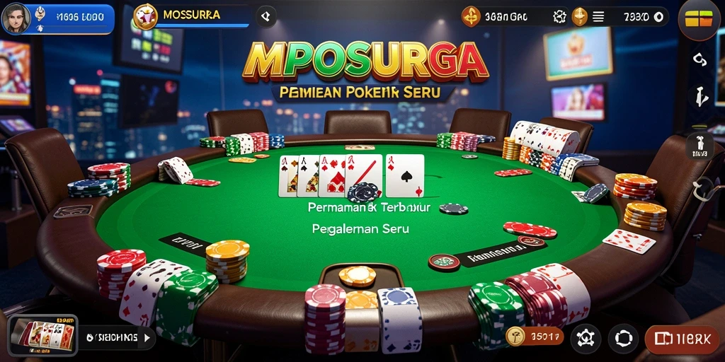 Gameplay seru dari MPOSURGA yang menampilkan aksi poker nyata.