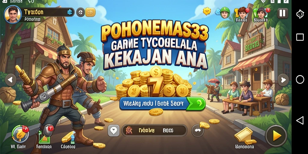 Gameplay seru POHONEMAS33 dalam mengelola bisnis Tycoon.