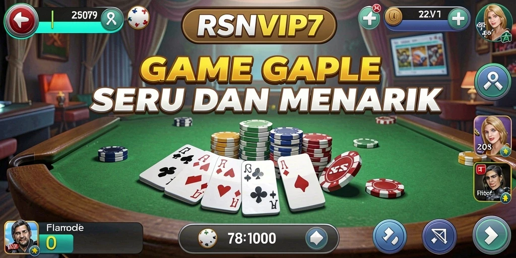 Tampilan gameplay RSNVIP7 yang seru dalam permainan Gaple