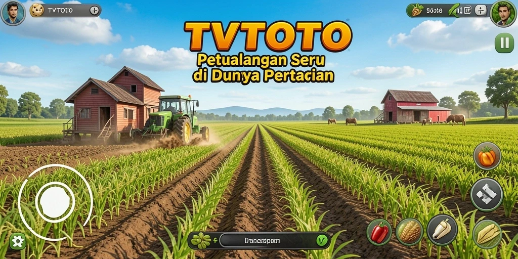 Gameplay seru di <strong>TVTOTO</strong> dengan aktivitas bertani yang beragam.